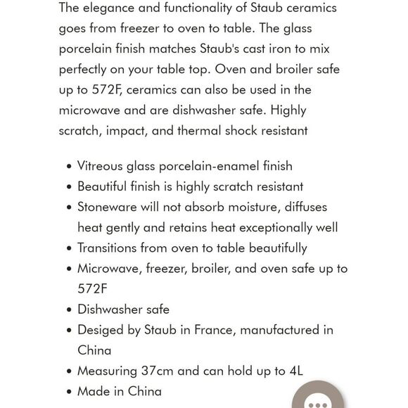 Staub Ceramic Oval 4L Baking Dish- Dark Blue - Picture 9 of 12